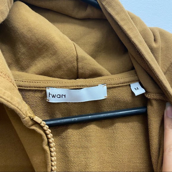 TWAN ORGANIC COTTON HOODIE ZIP UP / LOUNGEWEAR / SWEAT PANTS / SIZE MEDIUM - Picture 4 of 9